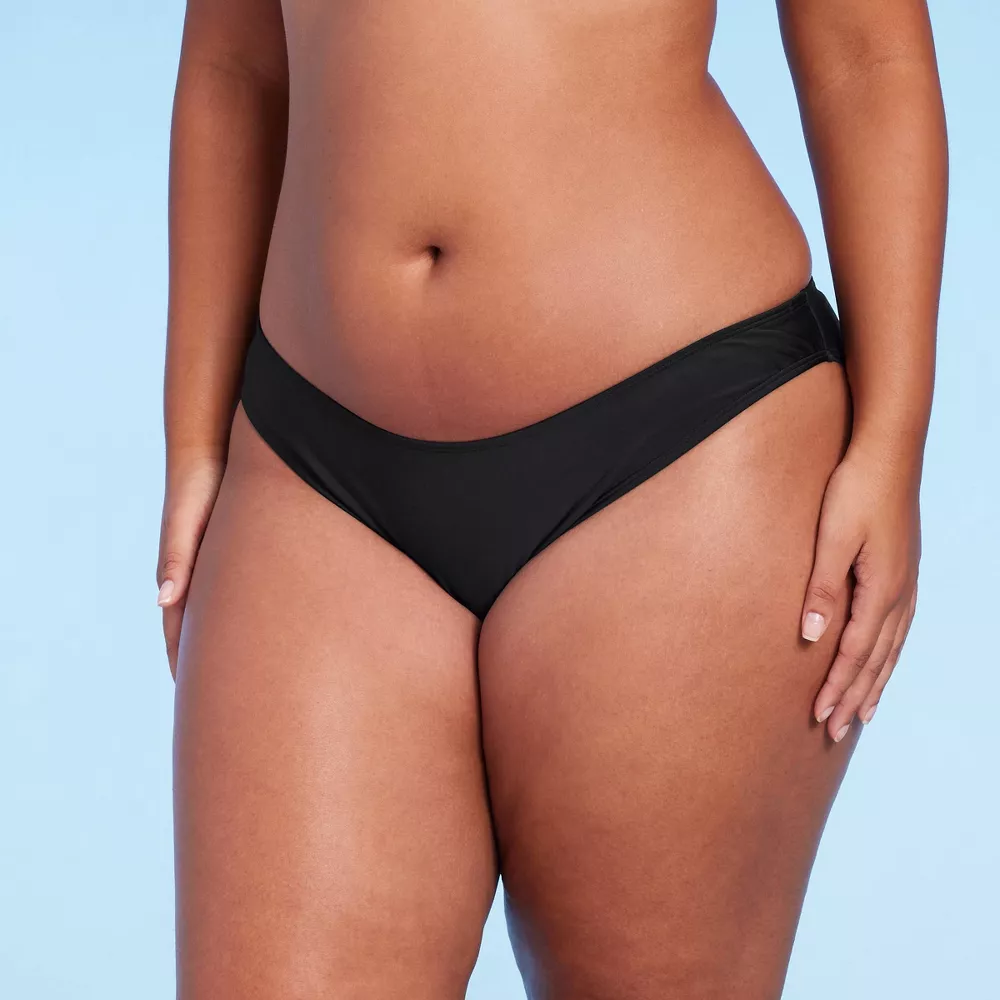 Women's Scoop Front High Waist High Leg Cheeky Bikini Bottom