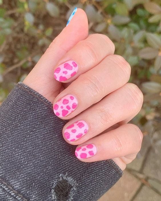 pink cow nails