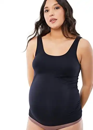 Ingrid & Isabel Basics Belly Support Cami, Maternity Seamless Tank Top