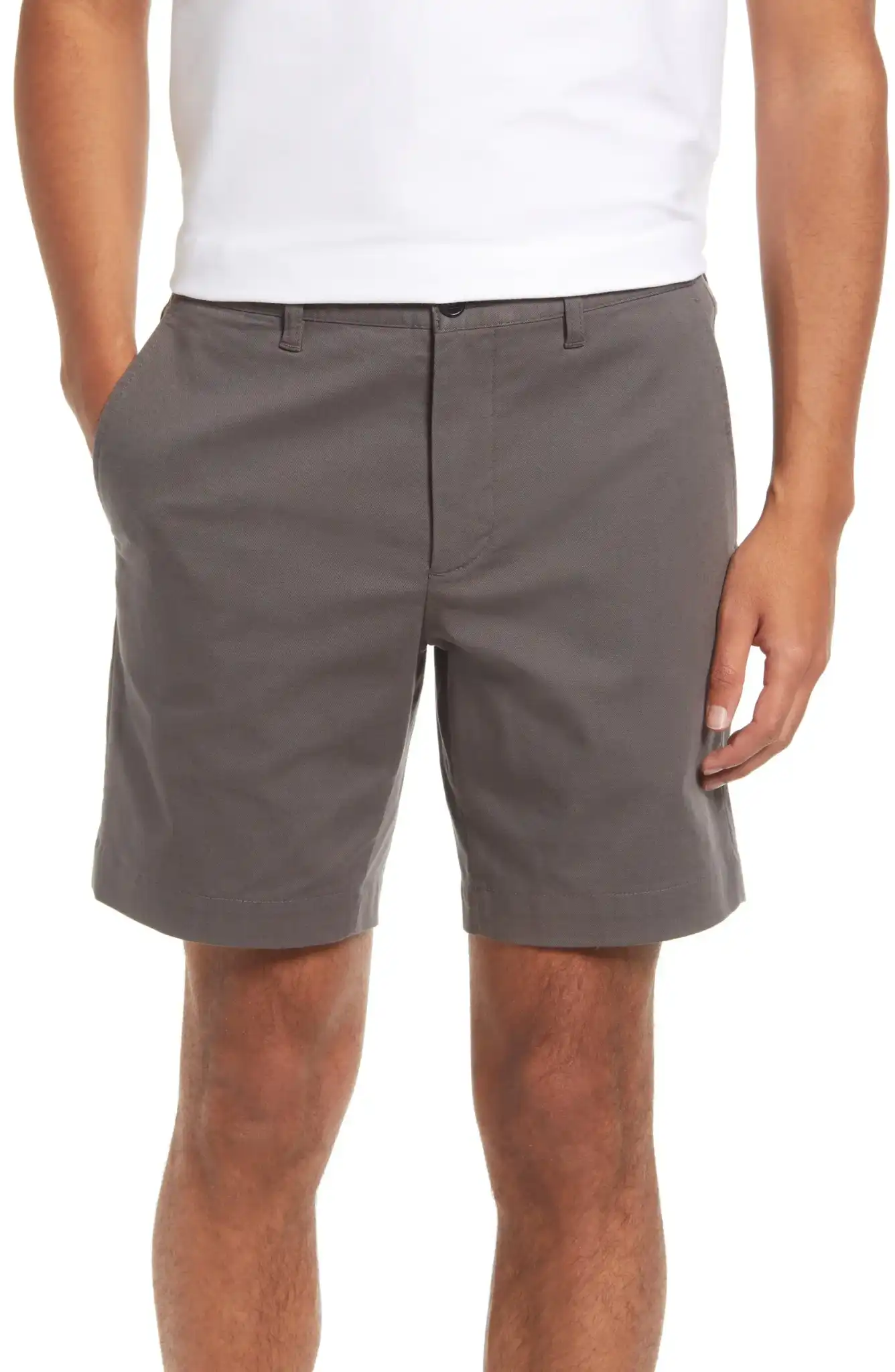 Ted Baker Fordo Flat Front Cotton Twill Shorts