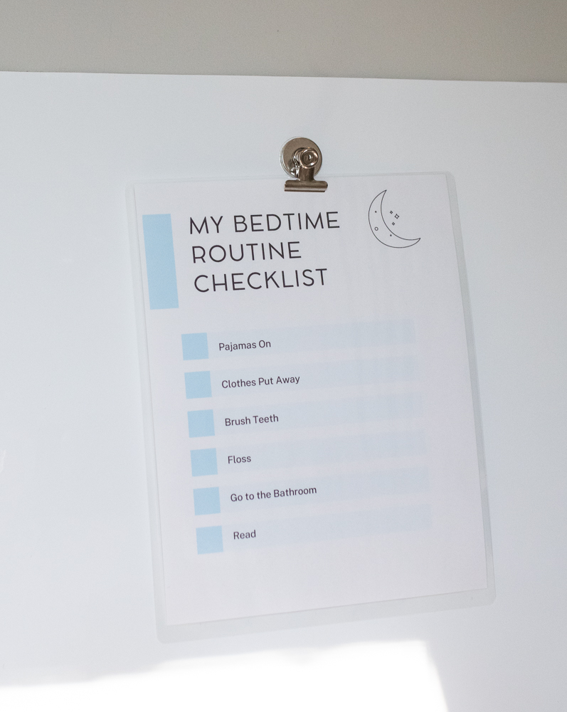 bedtime checklist