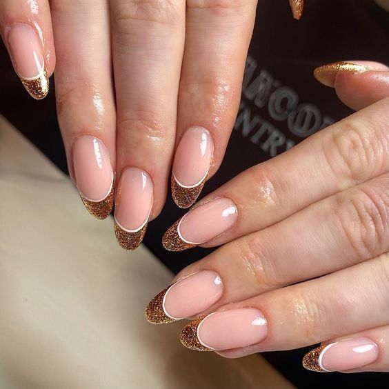 glitter gold tips