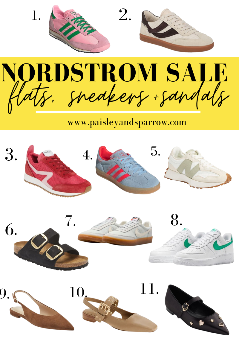 Nordstrom Sale flats, sneakers, and sandals