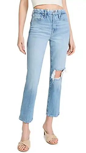 Good American Women's Good Curve Straight Jeans