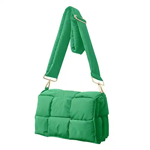 Puffer Nylon Padded Woven Handbag