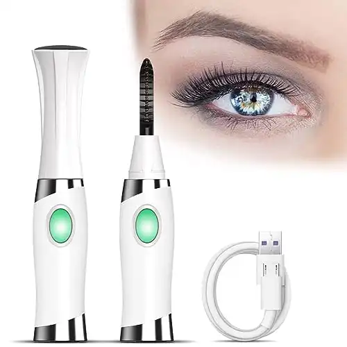 PEIPAI Heated Eyelash Curler, USB Rechargeable Electric Lash Curler with Comb for Makeup Natural Curling Eye Lashes and Long-Lasting Curl Eye Beauty Makeup Tools, Mother's Day Gifts