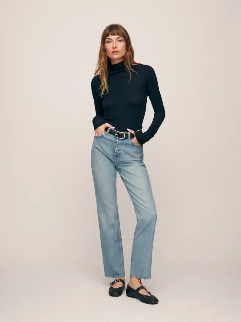 Cynthia High Rise Straight Jeans