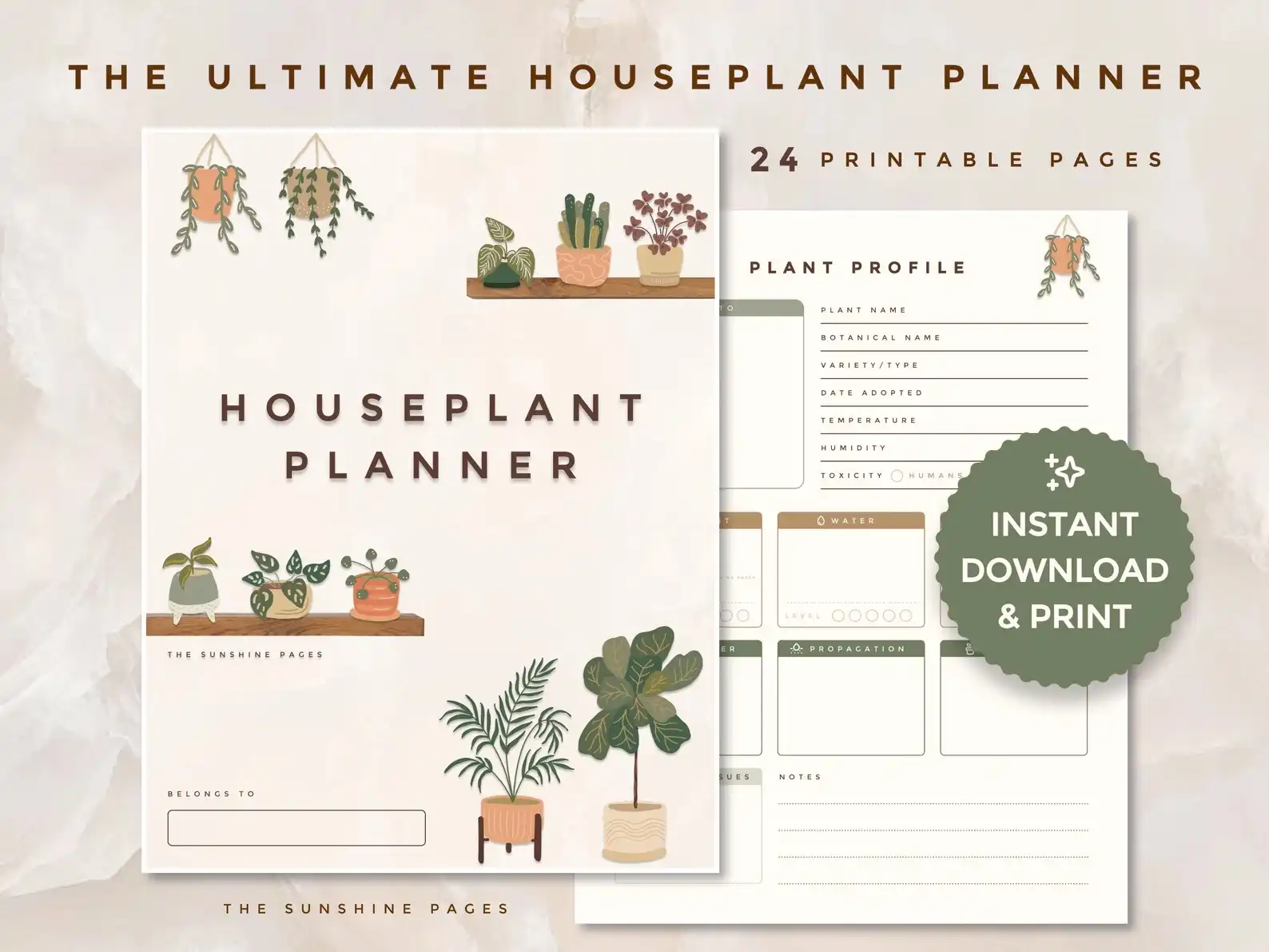 Ultimate House Plant Planner Printable Bundle Indoor - Etsy