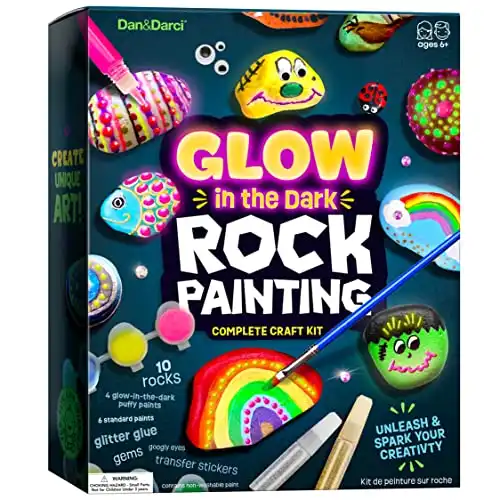 Kids Rock Painting Kit - Glow in The Dark