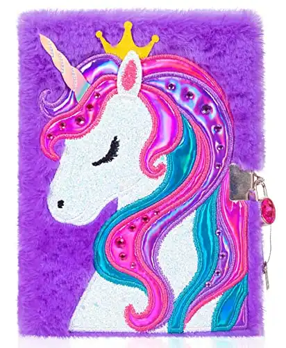 Unicorn Diary for Girls with Lock and Keys