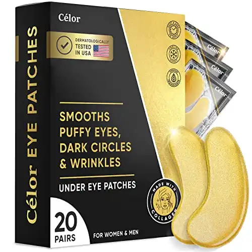 Golden Under Eye Patches (20 Pairs)