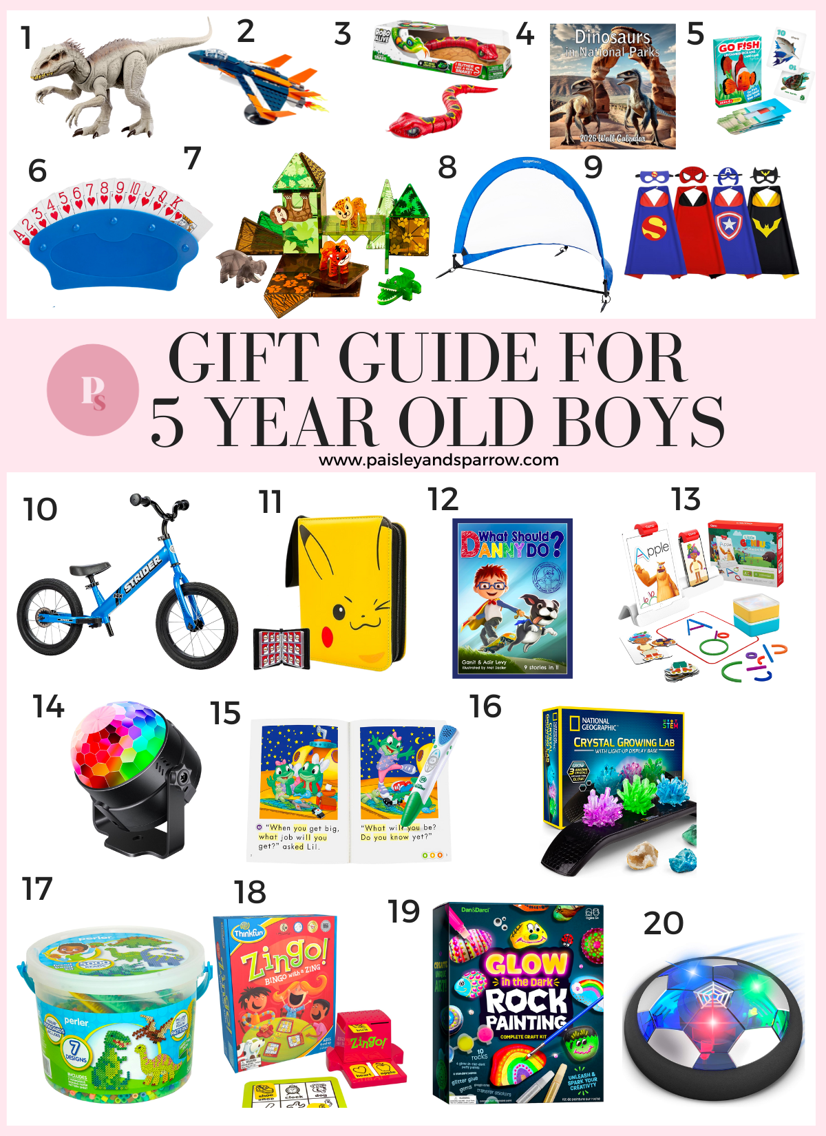 5 year old gift guide for boys