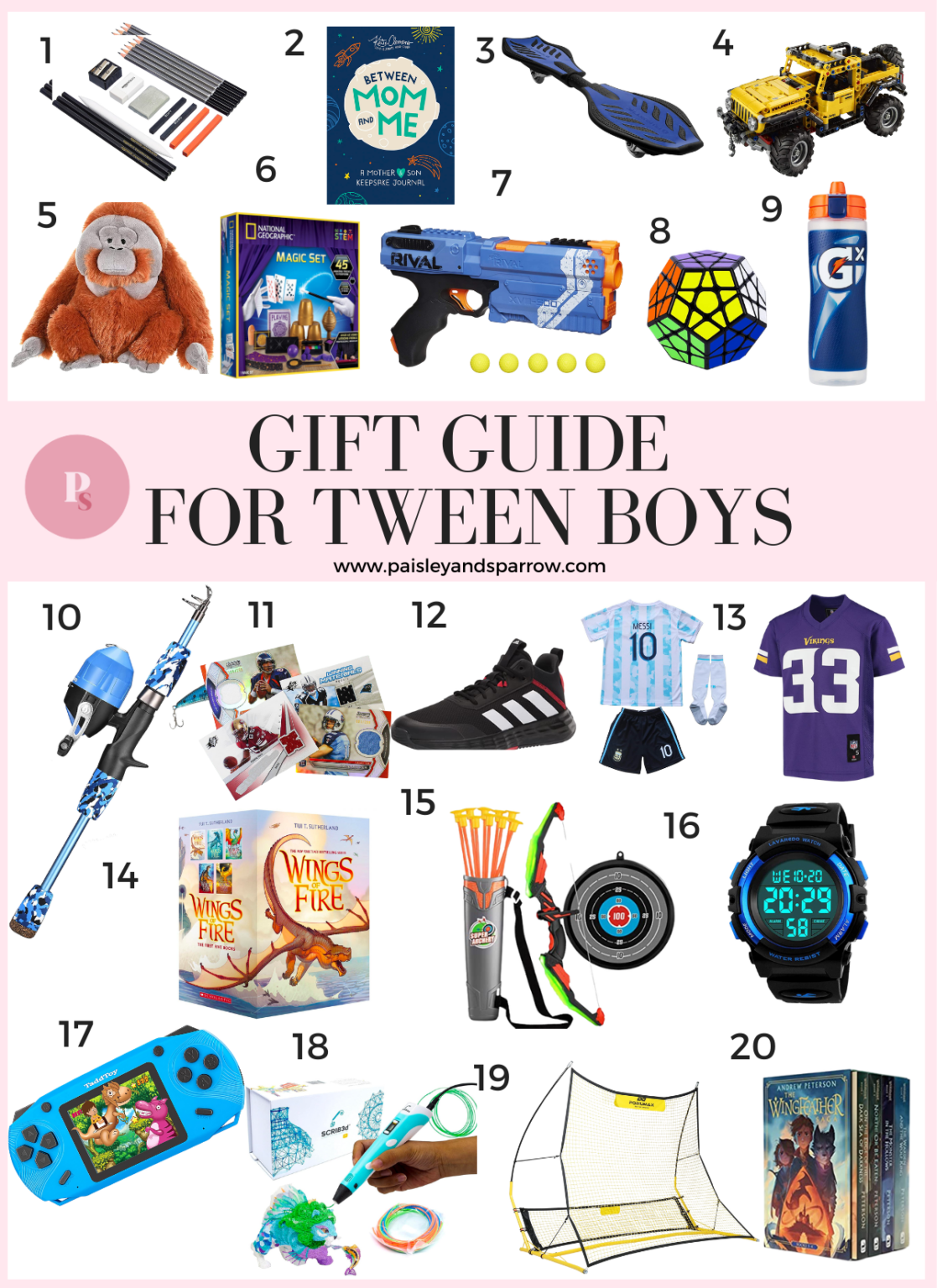 20 Best Gift Ideas for Tween Boys - Paisley & Sparrow