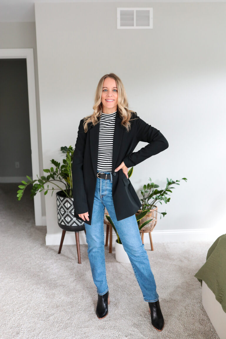 How to Wear a Blazer with Jeans - 15 Outfit Ideas - Paisley & Sparrow