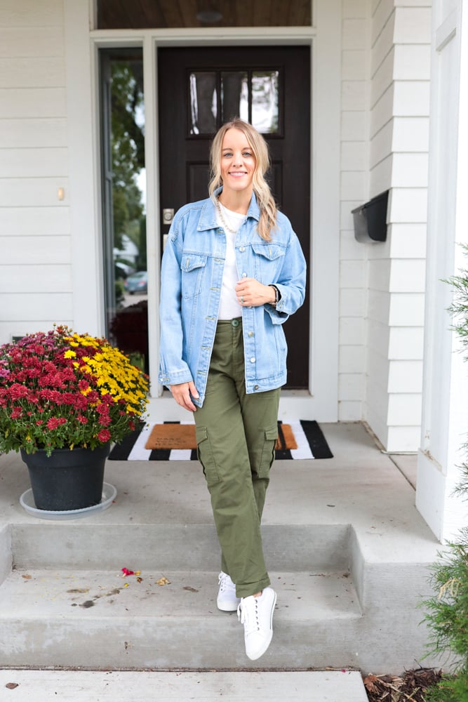 Green pants outfit outlet womens