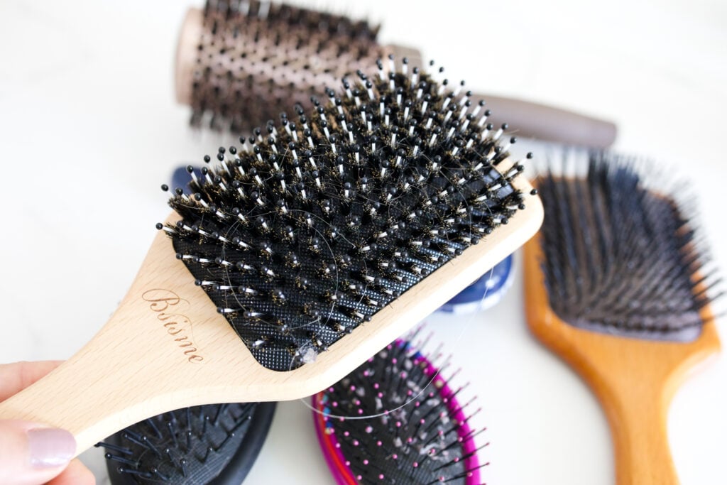 Bsisme Boar Bristle Hairbrush with Nylon Pins
