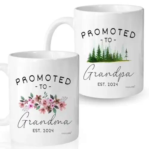 Promoted To Grandparents Mugs