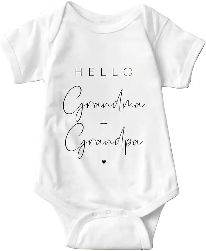 Hello Grandma And Grandpa Onesie
