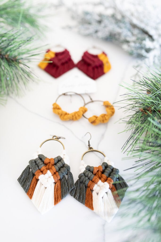 funky fibers earrings