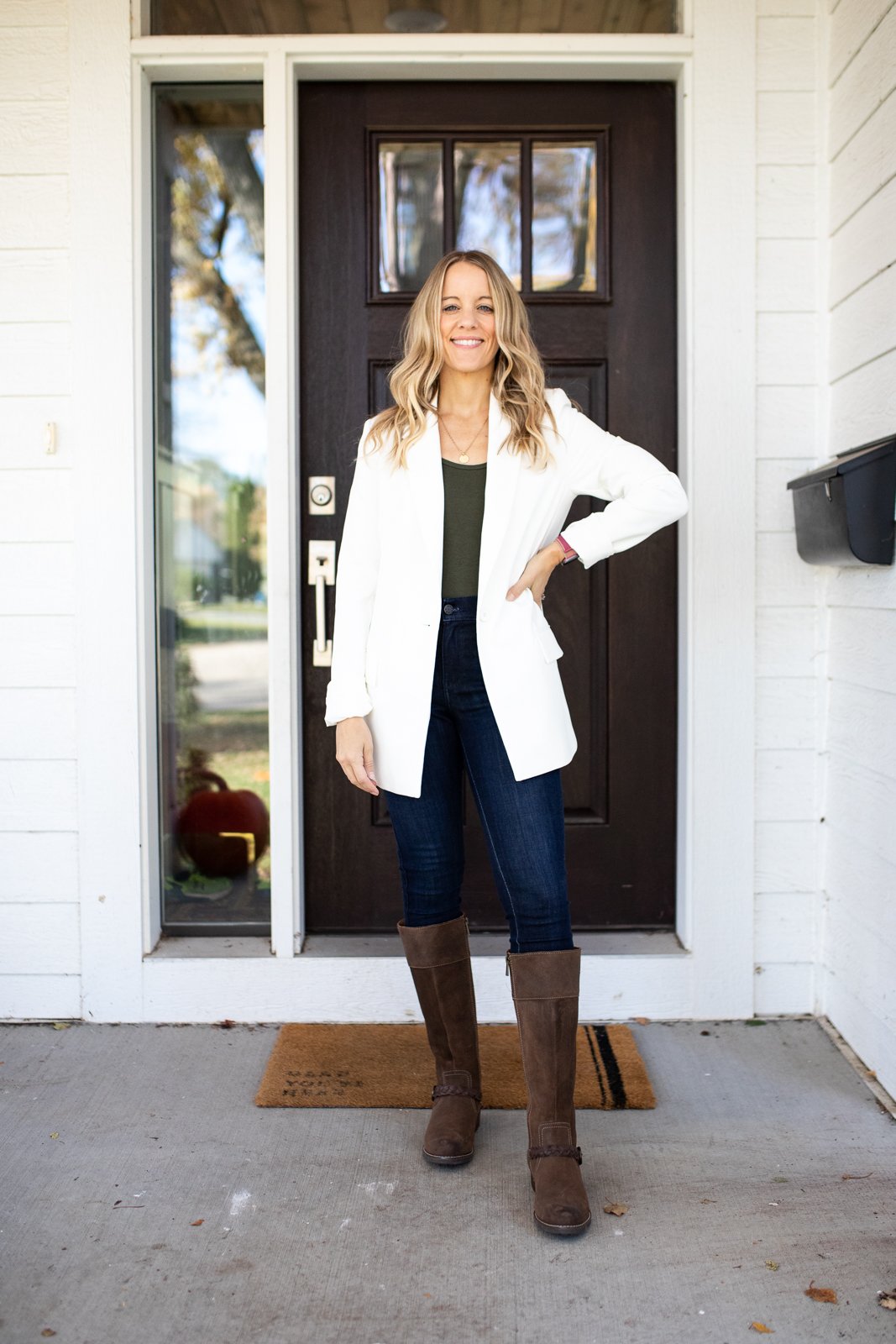 jeans and riding boots