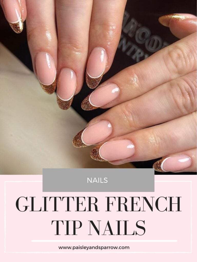 13 Stunning Glitter French Nail Designs - Paisley & Sparrow