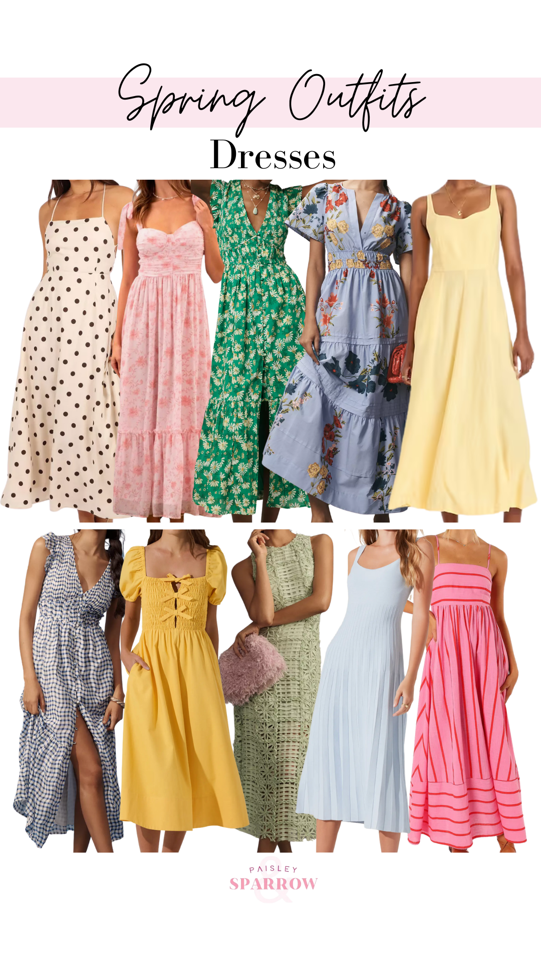 spring outfits featuring dresses