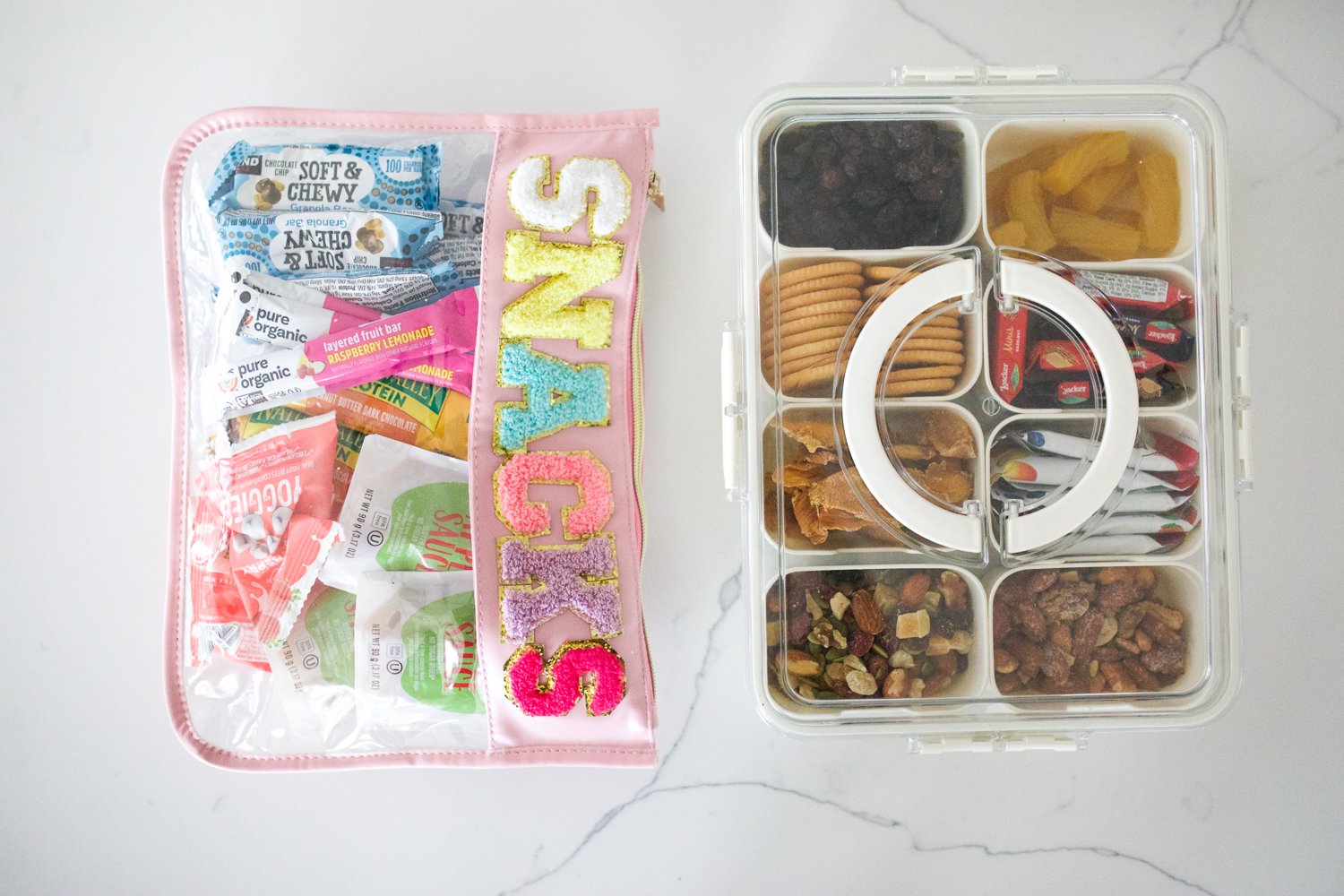 Kids snack organization containers