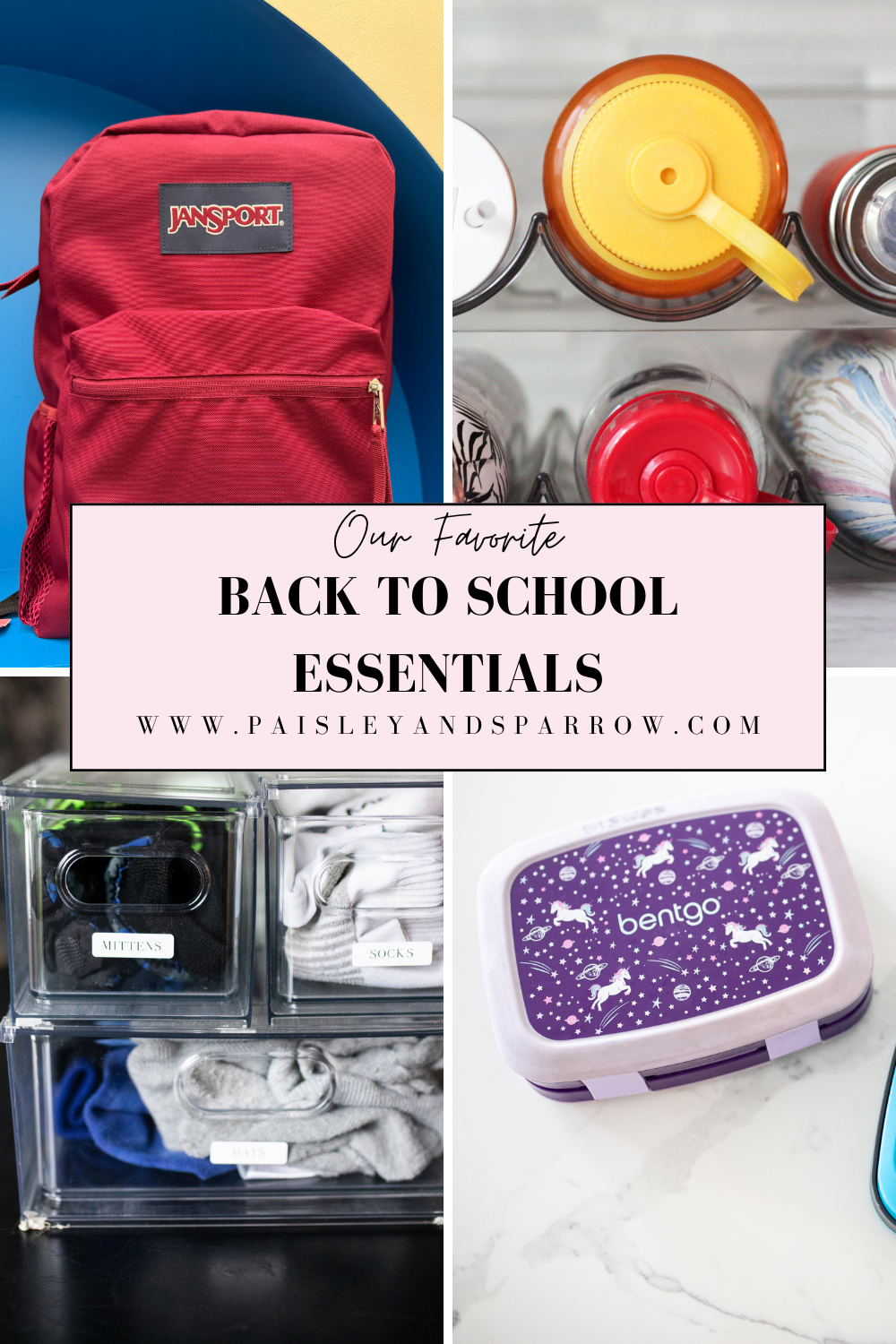 Paisley and Sparrow Blog Back To School Essentials Pinterest Graphic for Future Reference