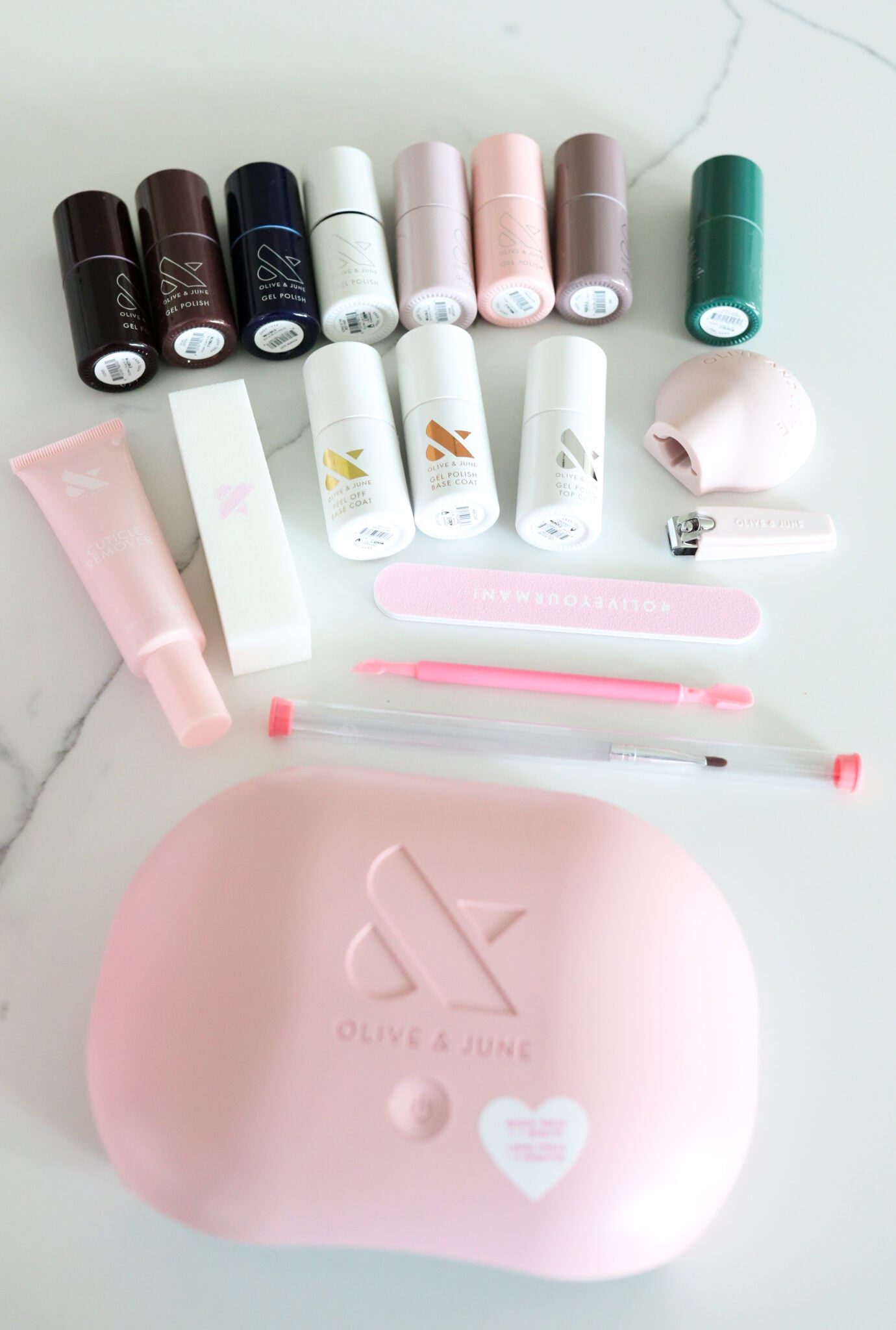 olive & june gel nail polish and entire gel systme